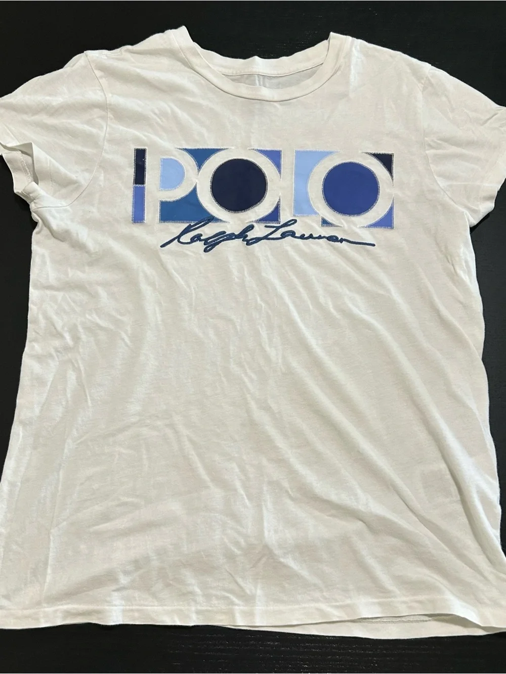 ❌❌❌ sale Authentic Polo Ralph Lauren White Logo T-Shirt – Size Small